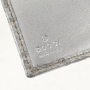 GUCCI GG Canvas Abbey Guccissima Bifold Wallet Leather Silver 154205 Auth am9314V-18