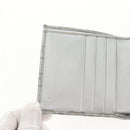 GUCCI GG Canvas Abbey Guccissima Bifold Wallet Leather Silver 154205 Auth am9314V-19