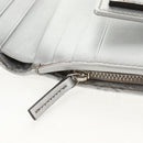 GUCCI GG Canvas Abbey Guccissima Bifold Wallet Leather Silver 154205 Auth am9314V-21