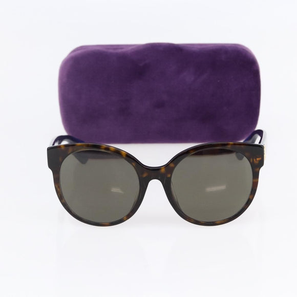 GUCCI Sherry Line Sunglasses plastic Brown Blue Red Auth am9316