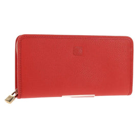 LOEWE Anagram Long Wallet Leather Red Auth am9318V