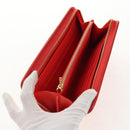 LOEWE Anagram Long Wallet Leather Red Auth am9318V-9