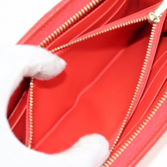 LOEWE Anagram Long Wallet Leather Red Auth am9318V