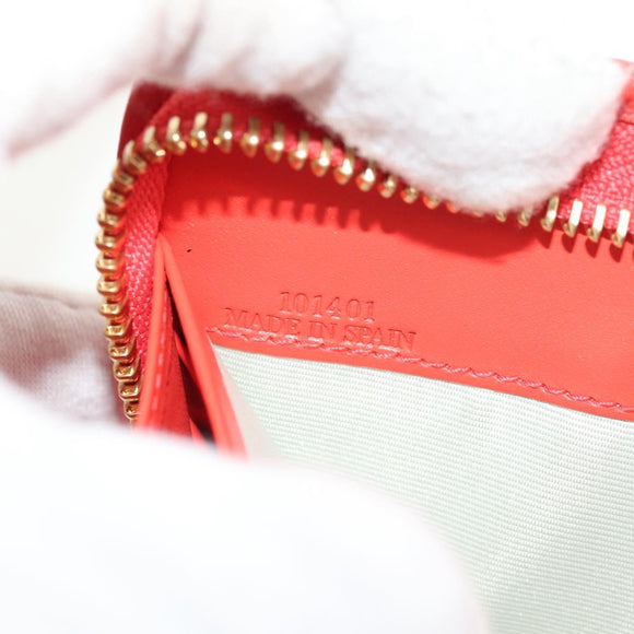 LOEWE Anagram Long Wallet Leather Red Auth am9318V