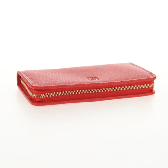 LOEWE Anagram Long Wallet Leather Red Auth am9318V