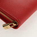 LOEWE Anagram Long Wallet Leather Red Auth am9318V-7