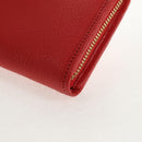 LOEWE Anagram Long Wallet Leather Red Auth am9318V-14