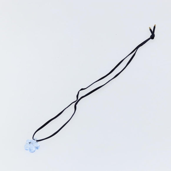 Baccarat Necklace Crystal glass Light Blue Auth am9319