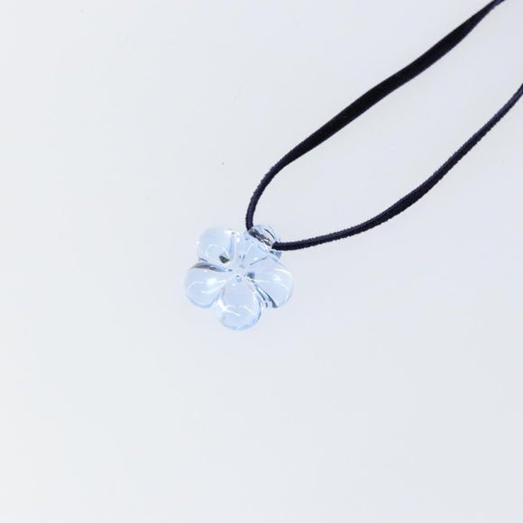 Baccarat Necklace Crystal glass Light Blue Auth am9319
