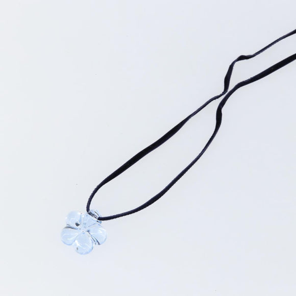 Baccarat Necklace Crystal glass Light Blue Auth am9319