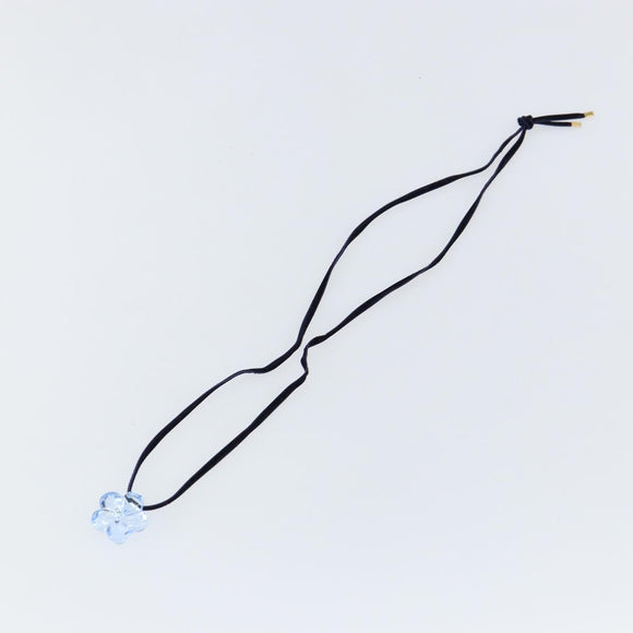 Baccarat Necklace Crystal glass Light Blue Auth am9319