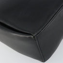 CELINE Shoulder Bag Leather Navy Gold Auth am9321-13