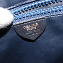 CELINE Shoulder Bag Leather Navy Gold Auth am9321-15