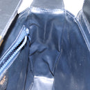 CELINE Shoulder Bag Leather Navy Gold Auth am9321-17