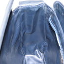 CELINE Shoulder Bag Leather Navy Gold Auth am9321-18