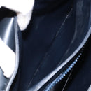 CELINE Shoulder Bag Leather Navy Gold Auth am9321-19