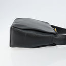 CELINE Shoulder Bag Leather Navy Gold Auth am9321-4