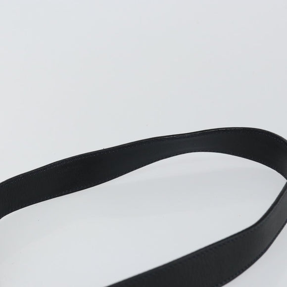 CELINE Shoulder Bag Leather Navy Gold Auth am9321