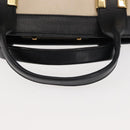 Chloe Little Alice Hand Bag Leather 2way White Gold Auth am9323-7