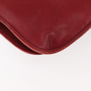 Coach Shoulder Bag Leather Red Auth am9326-12