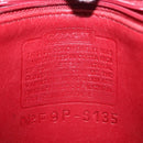 Coach Shoulder Bag Leather Red Auth am9326-16