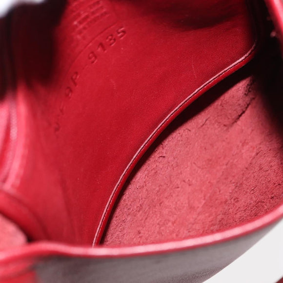 Coach Shoulder Bag Leather Red Auth am9326