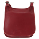 Coach Shoulder Bag Leather Red Auth am9326-3