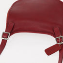 Coach Shoulder Bag Leather Red Auth am9326-6