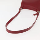 Coach Shoulder Bag Leather Red Auth am9326-7