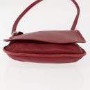 Coach Shoulder Bag Leather Red Auth am9326-9