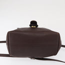 Coach Backpack Leather Brown Gold Auth am9327-5