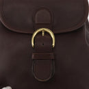 Coach Backpack Leather Brown Gold Auth am9327-20