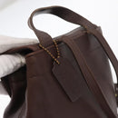 Coach Backpack Leather Brown Gold Auth am9327-9