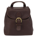 Coach Backpack Leather Brown Gold Auth am9327-13