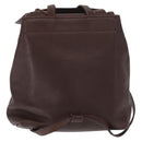 Coach Backpack Leather Brown Gold Auth am9327-2