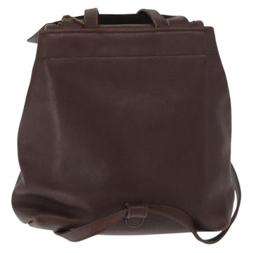 Coach Backpack Leather Brown Gold Auth am9327 - 0