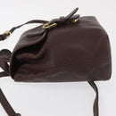 Coach Backpack Leather Brown Gold Auth am9327-4