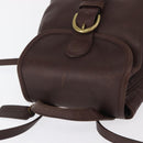 Coach Backpack Leather Brown Gold Auth am9327-6