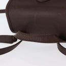 Coach Backpack Leather Brown Gold Auth am9327-7