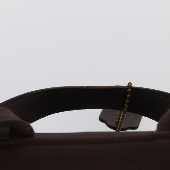 Coach Backpack Leather Brown Gold Auth am9327