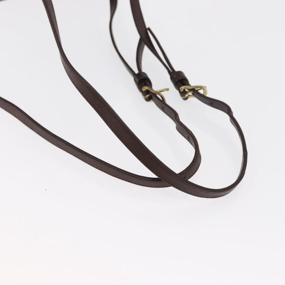 Coach Backpack Leather Brown Gold Auth am9327