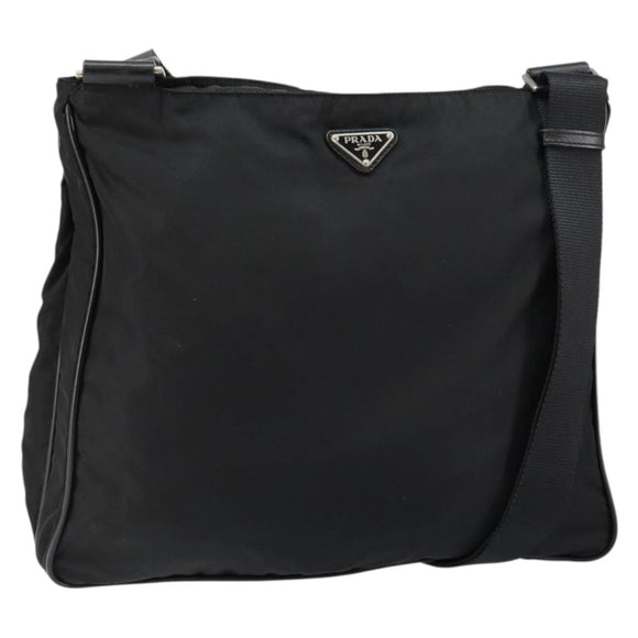 PRADA Shoulder Bag Nylon Black Auth am9329