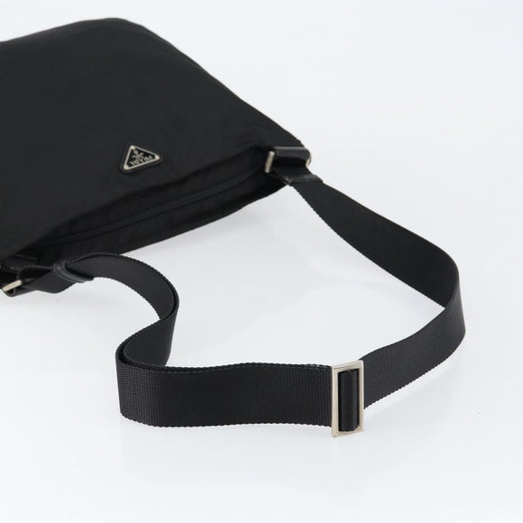 PRADA Shoulder Bag Nylon Black Auth am9329