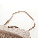 Miu Miu Hand Bag Leather 2way Gold pink beige Auth am9331V-16