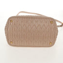 Miu Miu Hand Bag Leather 2way Gold pink beige Auth am9331V-5