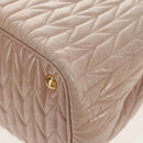 Miu Miu Hand Bag Leather 2way Gold pink beige Auth am9331V-18