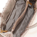 Miu Miu Hand Bag Leather 2way Gold pink beige Auth am9331V-9