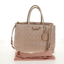 Miu Miu Hand Bag Leather 2way Gold pink beige Auth am9331V-12