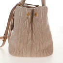 Miu Miu Hand Bag Leather 2way Gold pink beige Auth am9331V-3