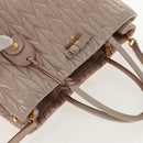 Miu Miu Hand Bag Leather 2way Gold pink beige Auth am9331V-6
